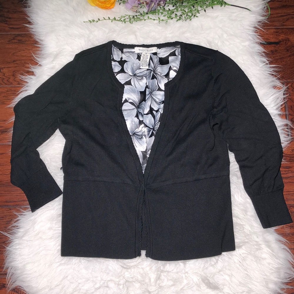 White House Black Market Women’s Silk Cardigan M - Picture 9 of 9